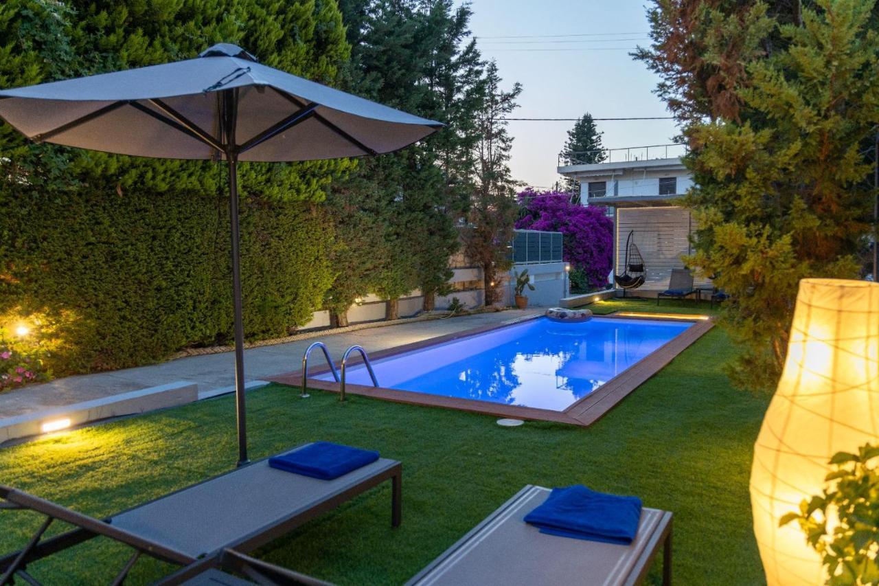 Luxury Villa Hestia Grey With Private Pool Rethymno Exterior foto