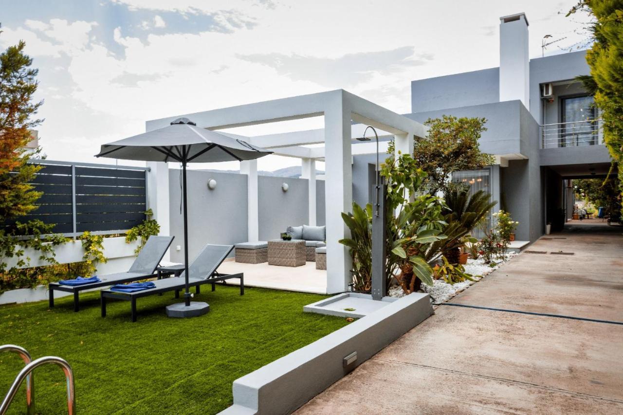 Luxury Villa Hestia Grey With Private Pool Rethymno Exterior foto