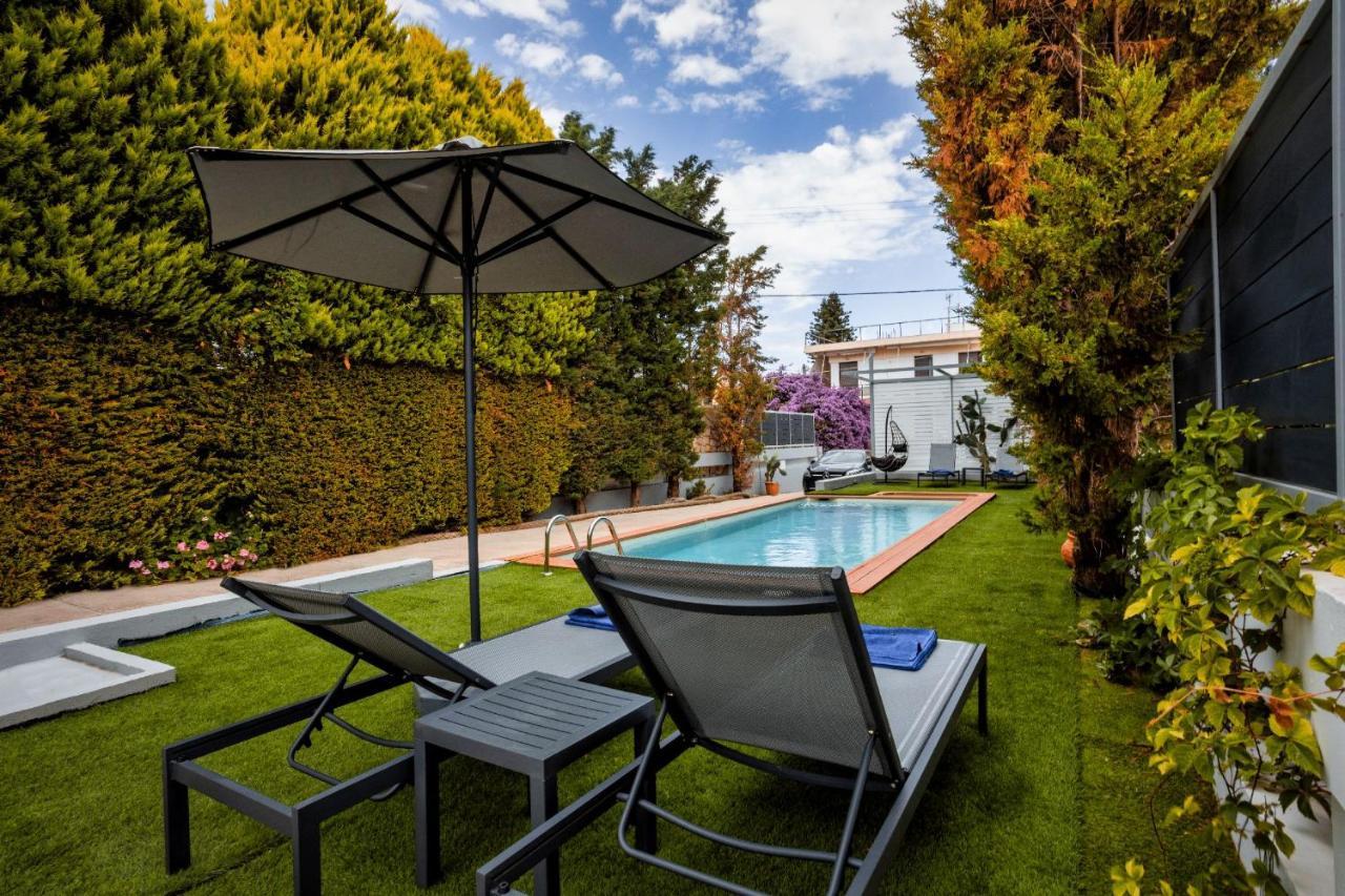 Luxury Villa Hestia Grey With Private Pool Rethymno Exterior foto
