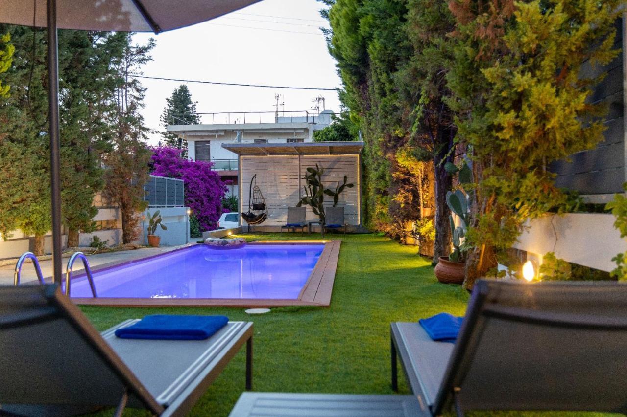 Luxury Villa Hestia Grey With Private Pool Rethymno Exterior foto